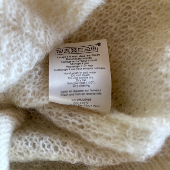 Sezane new with tags ruffled wool/mohair sweater XS - Picture 6 of 10